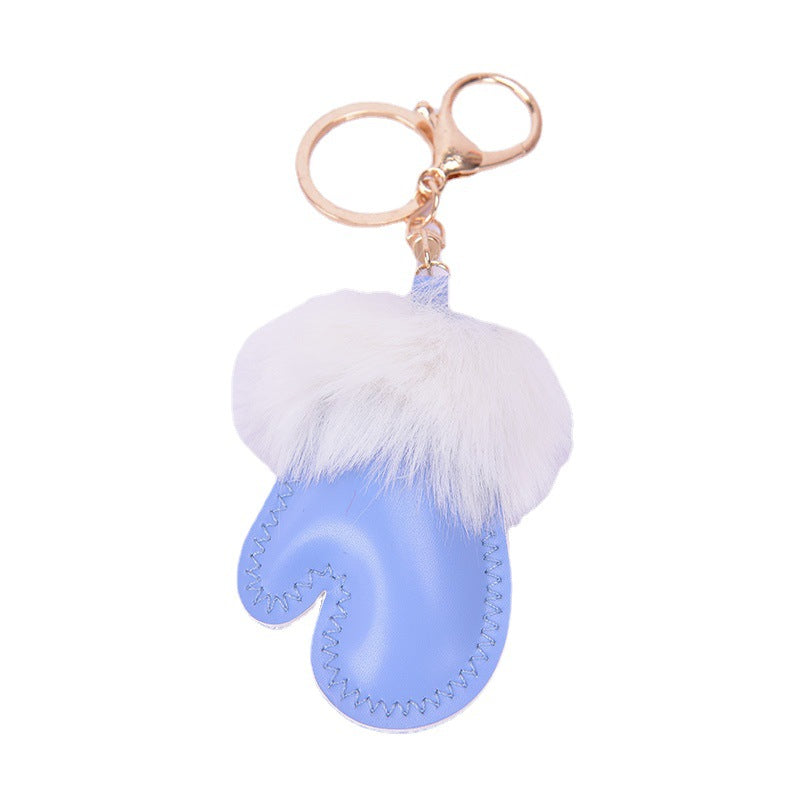 Wholesale Cute Small Handbags, Fur Ball Leather Keychain
